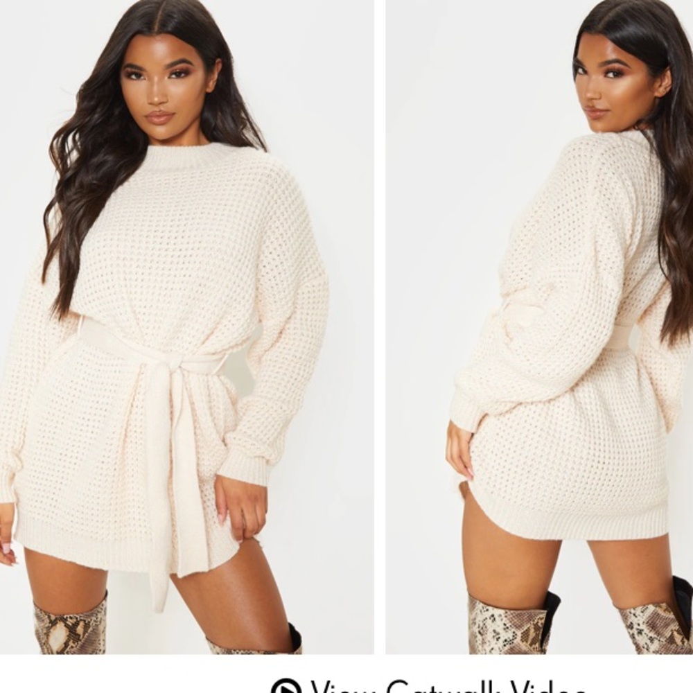 Cream Sweater Dress